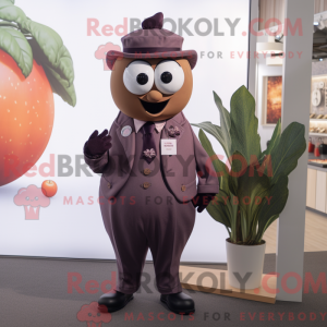 Brown Plum mascottekostuum...