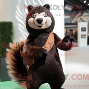 Brown Skunk mascot costume...
