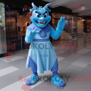 Sky Blue Devil mascot...