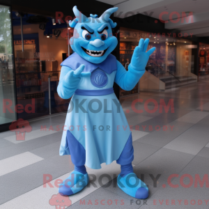 Sky Blue Devil mascotte...