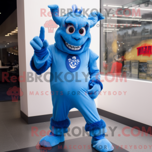 Sky Blue Devil mascot...