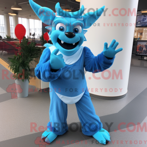 Sky Blue Devil mascot...