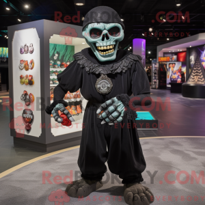 Black Undead mascot costume...