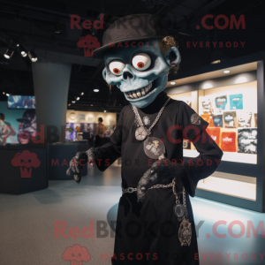 Black Undead mascot costume...