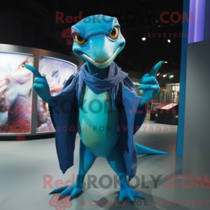 Cyan Dimorphodon mascot...