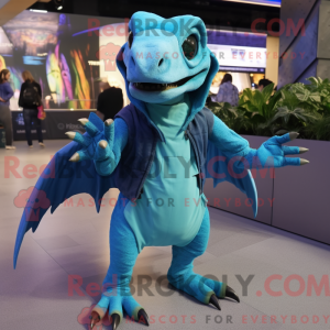 Cyan Dimorphodon mascot...