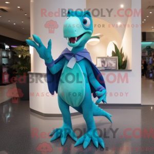 Cyan Dimorphodon mascot...