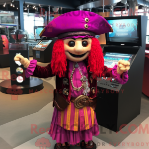 Magenta Pirate mascot...