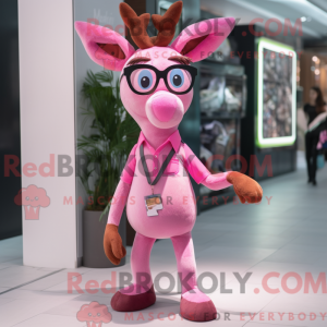 Máscara de cervo rosa com...