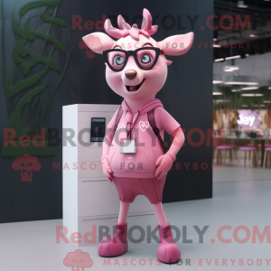 Pink Deer-mascottekostuum...
