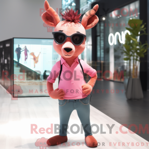 Pink Deer-mascottekostuum...