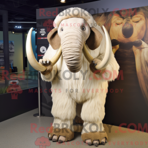 Beige Mammoth mascot...