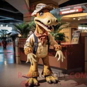 Tan Spinosaurus maskot...