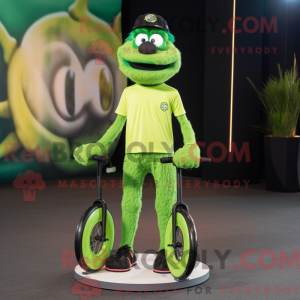Lime Green Unicyclist...