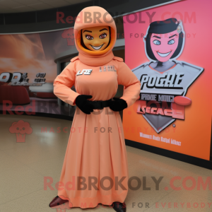 Peach Gi Joe mascot costume...