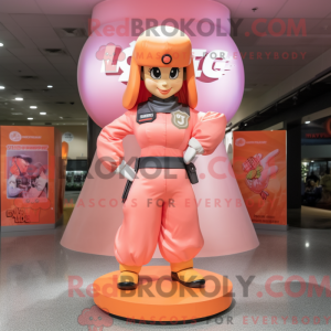 Peach Gi Joe maskot kostume...