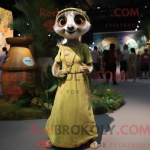 Olive Meerkat mascot...