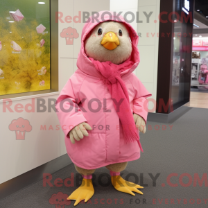 Rosa Quail-maskotdraktfigur...