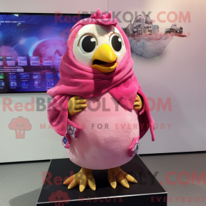 Pink Quail mascot costume...