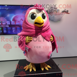 Rosa Quail-maskotdraktfigur...