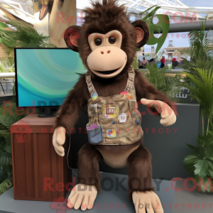 Brown Monkey mascot costume...