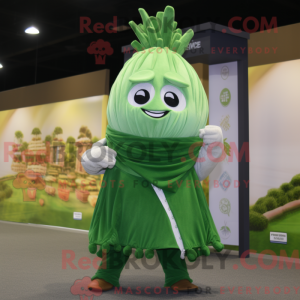 Green Onion mascot costume...