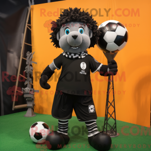 Black Soccer Goal maskot...