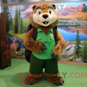 Forest Green Marmot mascot...