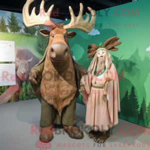 Tan Irish Elk maskot...
