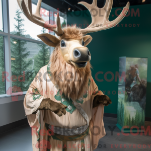 Tan Irish Elk maskot...