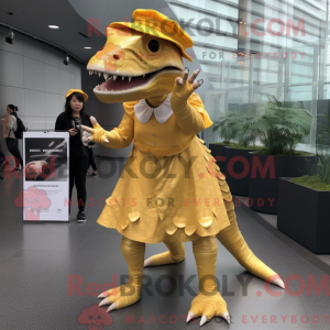 Gold Spinosaurus mascot...