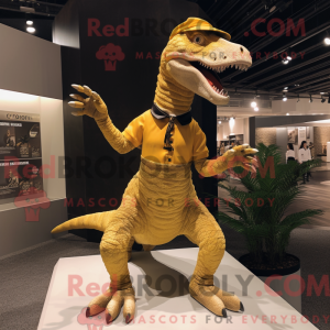 Guld Spinosaurus maskot...