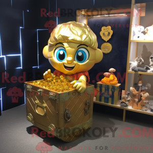 Gold Treasure Chest maskot...