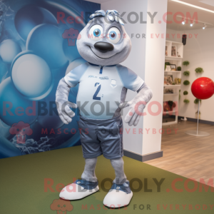 Sølv Rugby Ball maskot...