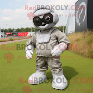 Sølv Para Commando maskot...