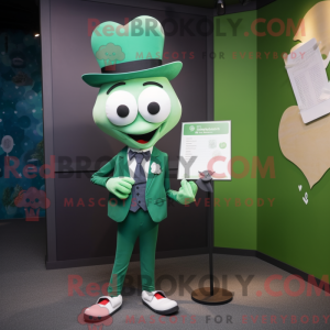 Green Love Letter mascot...