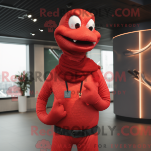 Red Snake mascotte kostuum...