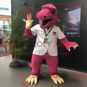 Pink Tyrannosaurus maskot...