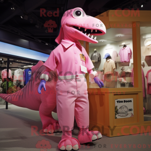 Pink Tyrannosaurus mascot...