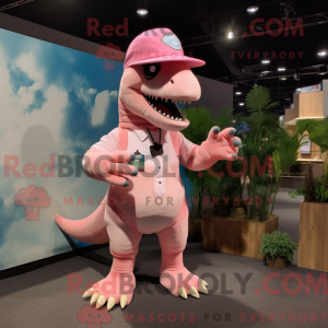 Pink Tyrannosaurus mascot...