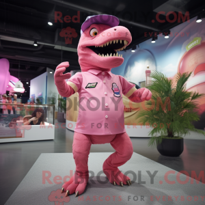 Pink Tyrannosaurus mascot...