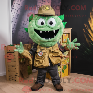 Grøn Nachos maskot kostume...