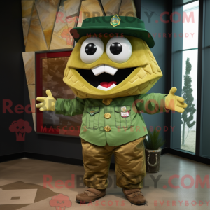 Grøn Nachos maskot kostume...