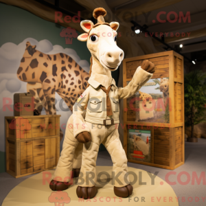 Maskotka Beige Giraffe w...