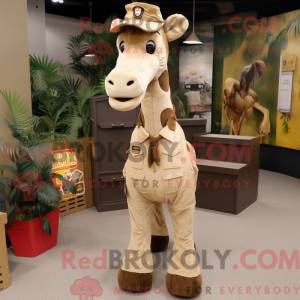 Maskotka Beige Giraffe w...