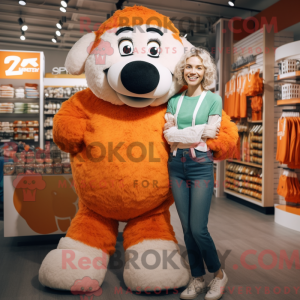 Oransje sau maskot drakt...