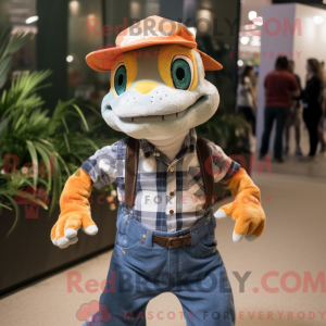 Peach Geckos mascot costume...