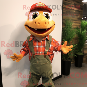 Peach Geckos mascot costume...