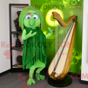 Lime Green Celtic Harp...