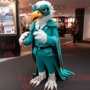 Teal Eagle Maskottchen...